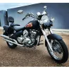 Uniwersalne owalne lusterka motocyklowe - chrom - gwint 10mm - znak orłaLusterka