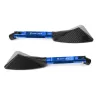 Universal motorcycle mirrors - CNC aluminum - blue lenses - MT-07 logo