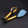 Motorradspiegel - CNC Aluminium - blaues Blendschutzglas - für YAMAHA T-Max 500 / 560 / TMax 530