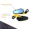 Motorcycle rearview mirrors - for handlebar ends - universal - aluminum - 7/8" - 22mm