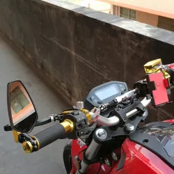Lusterka motocyklowe - na końcówki kierownicy - uniwersalne - aluminiowe - 7/8" - 22mmLusterka