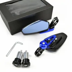 Motorcycle rearview mirrors - for handlebar ends - universal - aluminum - 7/8" - 22mm