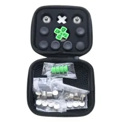Metal buttons - thumb grips - analog stick - D-Pad button - replacement parts - for PS5 Controller Gamepad