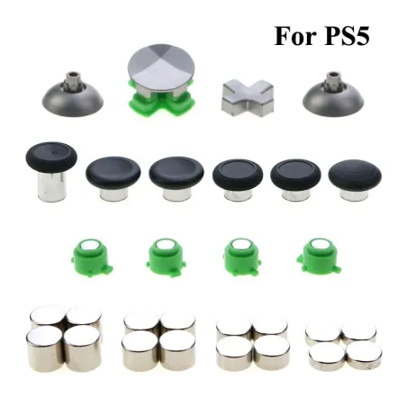 Przyciski metalowe - uchwyty na kciuki - drążek analogowy - przycisk D-Pad - części zamienne - do kontrolera PS5 GamepadAkces...