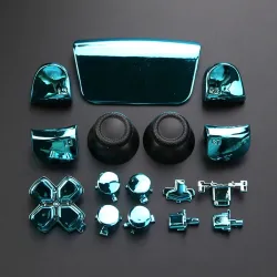 Volledige chromen set - voor Playstation PS5 controller - knoppen / thumbsticks / joystick cap / L1 / R1 / L2 / R2 / D-padAcc...