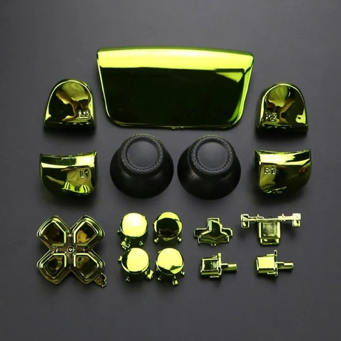 Volledige chromen set - voor Playstation PS5 controller - knoppen / thumbsticks / joystick cap / L1 / R1 / L2 / R2 / D-padAcc...