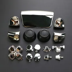 Volledige chromen set - voor Playstation PS5 controller - knoppen / thumbsticks / joystick cap / L1 / R1 / L2 / R2 / D-padAcc...
