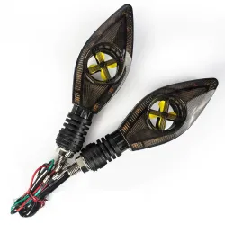 Motorcycle turn / signal lights - super bright - LED / DRL 12V - 2 pieces