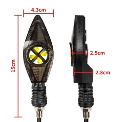 Motorcycle turn / signal lights - super bright - LED / DRL 12V - 2 pieces