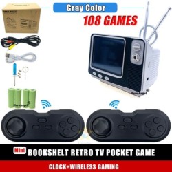 GV300 - retro TV game - video game console - with 2 wireless controllers - built-in 108 games