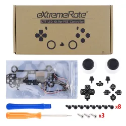 Luminated D-Pad Thumbstick - 7 colors - 9 modes - DTF - LED - for PS5 Controller - set with tools