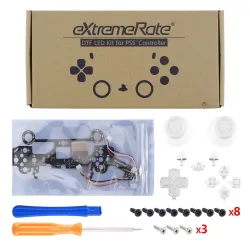 Luminated D-Pad Thumbstick - 7 colors - 9 modes - DTF - LED - for PS5 Controller - set with tools