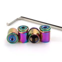 Sport - zawory do opon samochodowych - nakładki antykradzieżowe - stop cynku - 4 sztukiCzęści kół