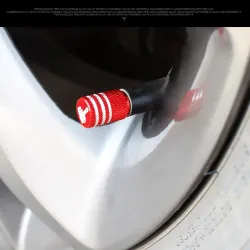 Autoreifenventile - Aluminiumkappen - Mittelfinger - 4 Stück