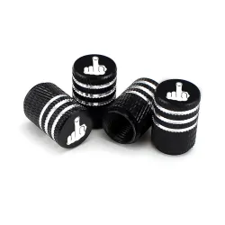 Partes de ruedaCar tire valves - aluminum caps - middle finger - 4 pieces