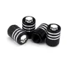 Partes de ruedaCar tire wheel valves - aluminum caps - skull design - 4 pieces