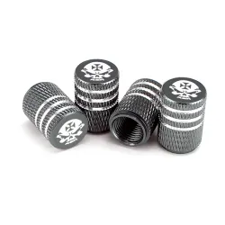 Autoreifen-Radventile - Aluminiumkappen - Totenkopf-Design - 4 Stück