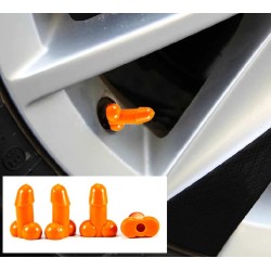 Válvulas de roda de pneu de carro - tampas luminosas - em forma de pênis - 4 peças