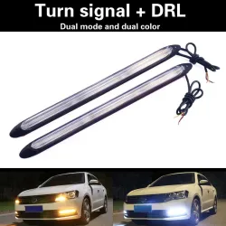 Car turn signal lights - dual mode / color - LED - DRL - 12V - 2 pieces