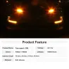 Car turn signal lights - dual mode / color - LED - DRL - 12V - 2 pieces
