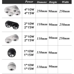 Luces de techoLámpara de techo moderna - superbrillante - regulable - LED - COB - 10W - 15W - 20W - 30W - 40W - 60W