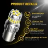 Car bulb - LED - DRL - Canbus - 1200LM - 1156 BA15S P21W - T15 W16W 921 - 2 pieces