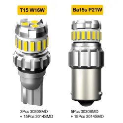 Autolamp - LED - DRL - Canbus - 1200LM - 1156 BA15S P21W - T15 W16W 921 - 2 stuksDagrijverlichting (DRL)