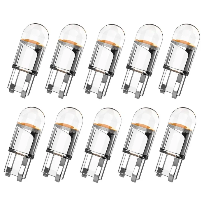 Bilglödlampa - LED - W5W - T10 - COB - DRL - 12V - 10 st