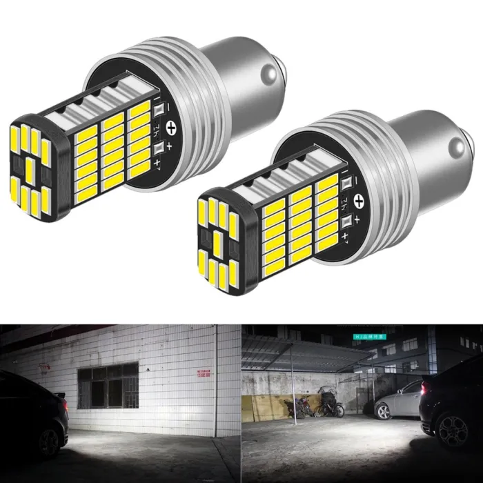 Żarówka samochodowa - wodoodporna - LED - DRL - P21W 1156 BA15S - 12V DC - 2 sztukiTuning