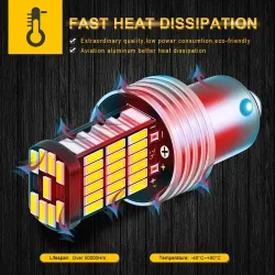 Żarówka samochodowa - wodoodporna - LED - DRL - P21W 1156 BA15S - 12V DC - 2 sztukiTuning