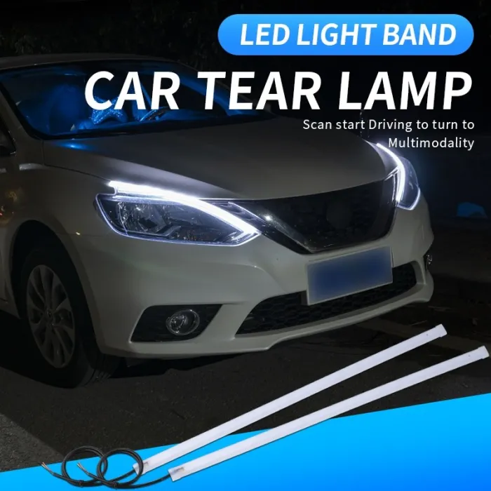 Samochodowa taśma LED - DRL - kierunkowskaz - elastyczna - wodoodporna - 12V - 2 sztukiTuning