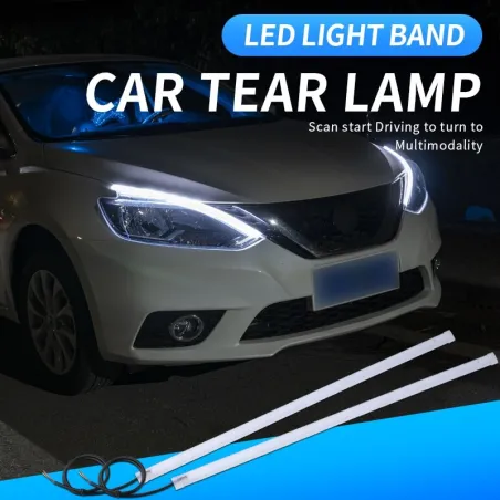 Samochodowa taśma LED - DRL - kierunkowskaz - elastyczna - wodoodporna - 12V - 2 sztukiTuning