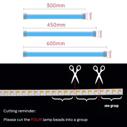 Samochodowa taśma LED - DRL - kierunkowskaz - elastyczna - wodoodporna - 12V - 2 sztukiTuning