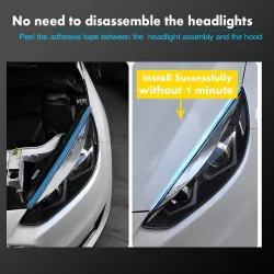 Samochodowa taśma LED - DRL - kierunkowskaz - elastyczna - wodoodporna - 12V - 2 sztukiTuning