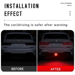 Auto waarschuwingslicht - driehoek - LED - rem / mistachterlicht - 12VLampen & verlichting