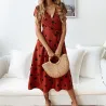 VestidosVestido de lunares - manga corta - diseño de cuello en v