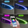 Auto LED stripverlichting - flexibel - waterdicht - DRL - RGB - Bluetooth bediening/afstandsbediening - 12V - 2 stuksLED strips