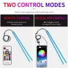 Car LED strip light - flexible - waterproof - DRL - RGB - Bluetooth control / remote - 12V - 2 pieces