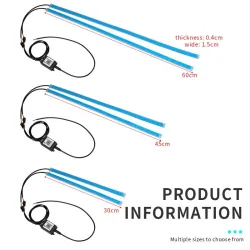 Auto LED stripverlichting - flexibel - waterdicht - DRL - RGB - Bluetooth bediening/afstandsbediening - 12V - 2 stuksLED strips
