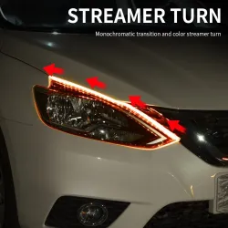 Auto LED-Lichtleiste - flexibel - wasserdicht - DRL - RGB - Bluetooth-Steuerung / Fernbedienung - 12V - 2 Stück
