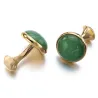 Luxurious cufflinks - with green opal