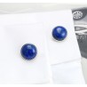 GemelosLuxurious round cufflinks - with blue lapis stone
