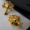 Elegant gold cufflinks - libra scale of justice