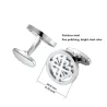 Elegant silver round cufflinks - crusaders - stainless steel