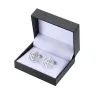 Elegant silver round cufflinks - crusaders - stainless steel