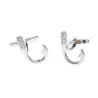 Fashionable silver cufflinks - fishing hook