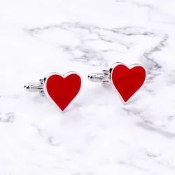Classic heart shaped cufflinks