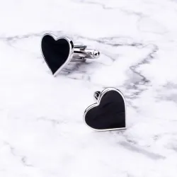 Classic heart shaped cufflinks