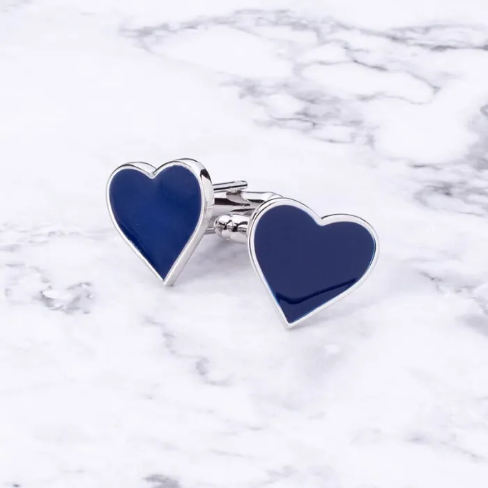 Classic heart shaped cufflinks