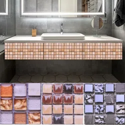 Muursticker in mozaïekstijl - waterdichte zelfklevende tegels - 10 * 10 cm - 10 stuksMuurstickers